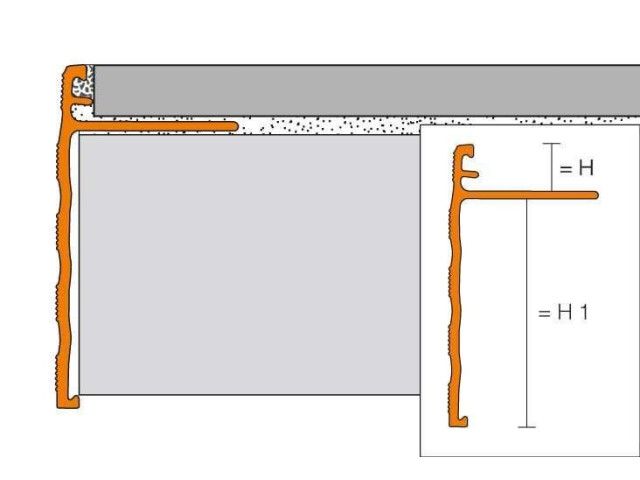 Schlüter® -SCHIENE-STEP / -STEP-EB